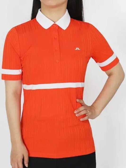 Golf Women s Wear Clothing Short Sleeve Polo Shirt T Moira Tangerine Tango GWJ08997G016 Domestic Product - J.LINDEBERG - BALAAN 1