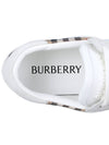 Check Leather Suede Sneakers Natural White Archive Beige - BURBERRY - BALAAN 9