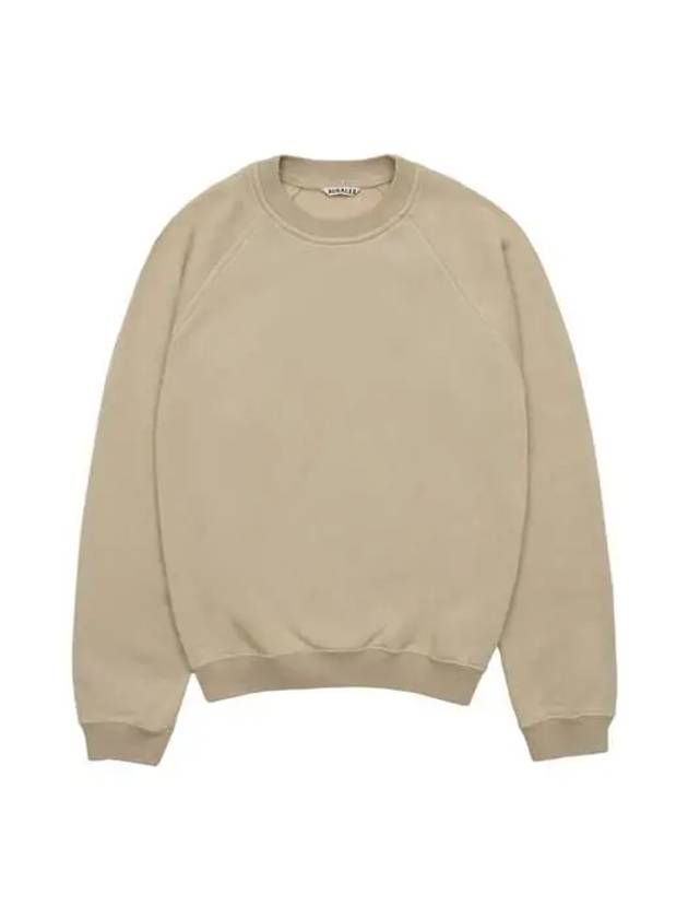 Women's Fluffy Sweatshirt Pullover Beige - AURALEE - BALAAN 1