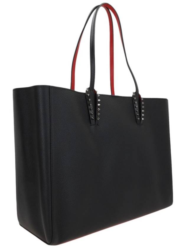 Christian Louboutin Cavata Large Soft Calf Leather Tote Bag Black - CHRISTIAN LOUBOUTIN - BALAAN 3