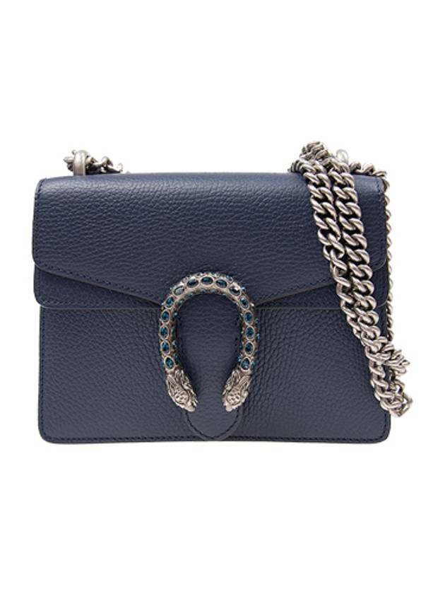 Dionysus Leather Small Shoulder Bag Navy - GUCCI - BALAAN 2