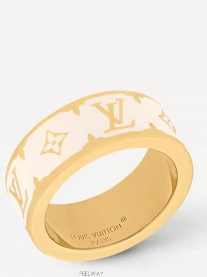 Nanogram Enamel Ring Gold White - LOUIS VUITTON - BALAAN 2