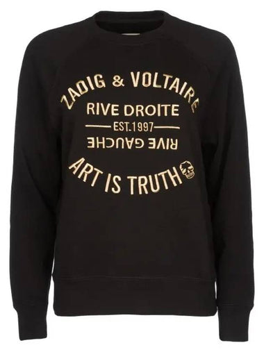 brushed sweatshirt black SJTS7106F - ZADIG & VOLTAIRE - BALAAN 1