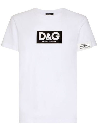 patch detail cotton round neck short sleeve t-shirt white - DOLCE&GABBANA - BALAAN 2