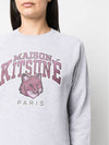 Campus Fox Print Cotton Sweatshirt Light Grey Melange - MAISON KITSUNE - BALAAN 6