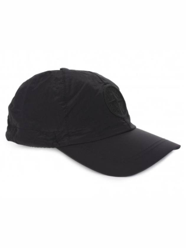 Waffen Logo Embroidery Patch Ball Cap Black - STONE ISLAND - BALAAN.