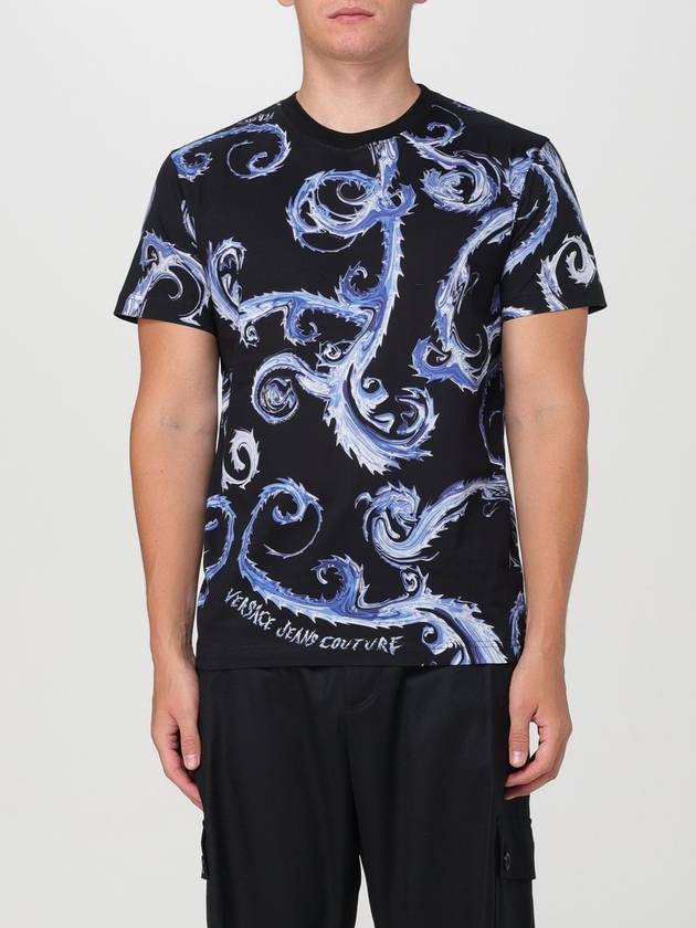 T-shirt Baroque Versace Jeans Couture in cotone stampato - VERSACE - BALAAN 1