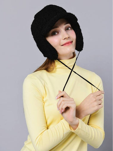 Women s Fleece Bubble Black Hard Type Eardrop Cap DO6232AC105 1 - DOYOUKNOWMC GOLF WEAR - BALAAN 1