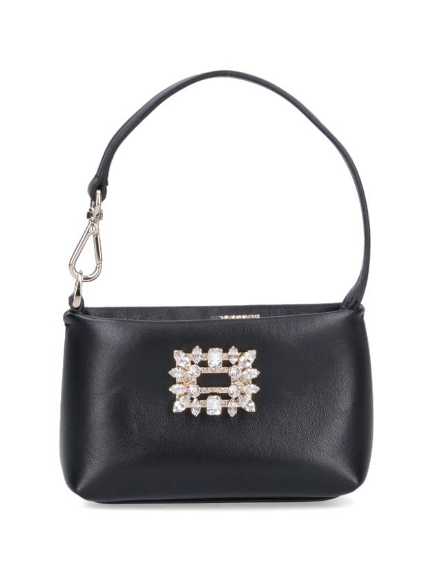 Nightlily Broche Leather Shoulder Bag Black - ROGER VIVIER - BALAAN 2