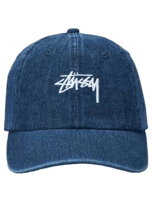 Stock Low Pro Ball Cap Washed Navy Denim - STUSSY - BALAAN 1