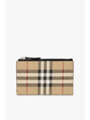 Check Zipper Card Wallet Beige - BURBERRY - BALAAN 2