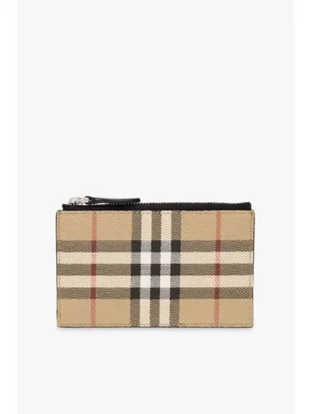 Check Zipper Card Wallet Beige - BURBERRY - BALAAN 2