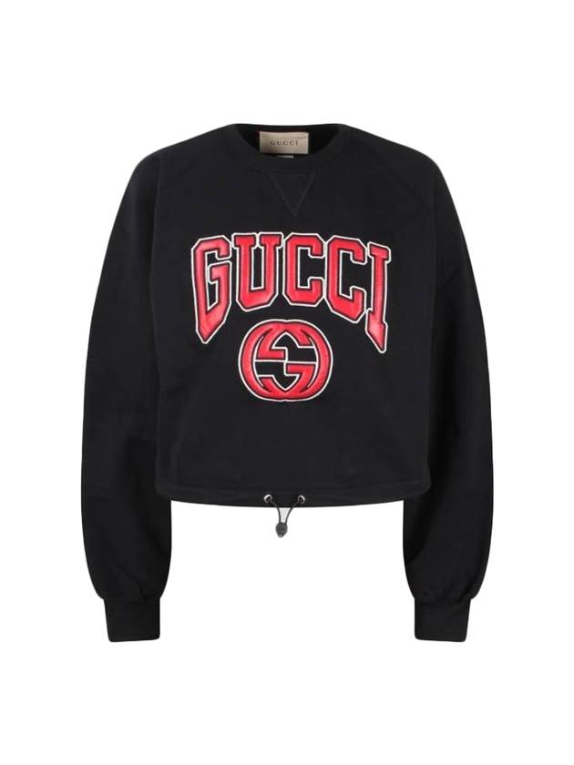 Jersey Embroidery Sweatshirt Black - GUCCI - BALAAN 1