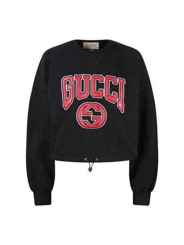 Jersey Embroidery Sweatshirt Black - GUCCI - BALAAN 1