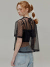 Popcorn see through ribbon top set_Black - OPENING SUNSHINE - BALAAN 1