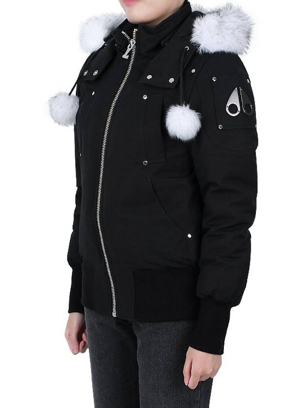 Original Debbie Bomber Jacket White Shearling Black - MOOSE KNUCKLES - BALAAN 5