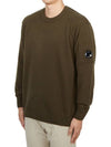 Lambswool GRS Crew Neck Knit Top Green - CP COMPANY - BALAAN 3