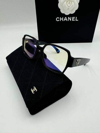 Heart CC Logo Sunglasses Blue Light Glasses Square Asian Fit A71470 - CHANEL - BALAAN 2