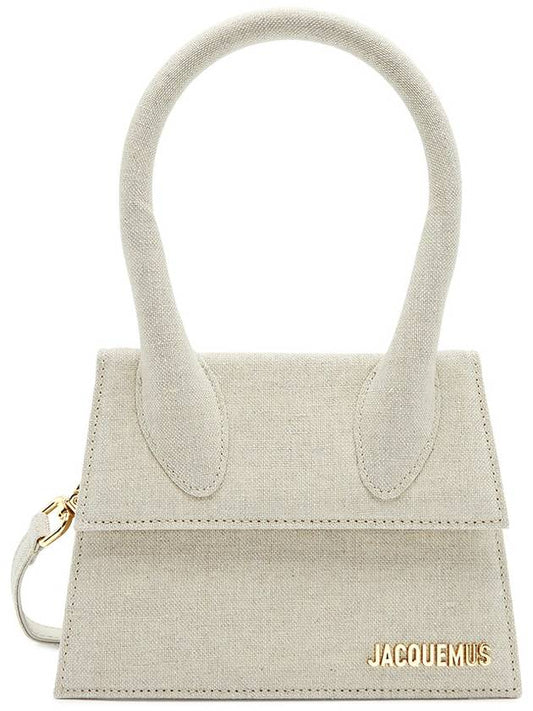 Le Chiquito Moyen Tote Bag Light Gray - JACQUEMUS - BALAAN.