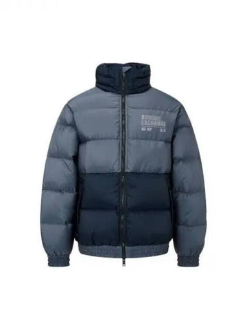 Men s color block duck down padded jacket dark navy 270200 - ARMANI EXCHANGE - BALAAN 1