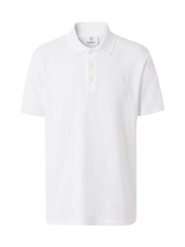 Monogram Embroidery Polo Shirt White - BURBERRY - BALAAN 1