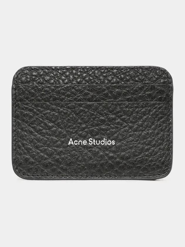 Logo Print Leather Card Wallet Black - ACNE STUDIOS - BALAAN 4