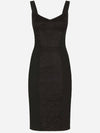 Dolce & Gabbana Bustier Lace Insert Silk Midi Dress Black - DOLCE&GABBANA - BALAAN 2