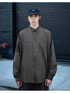 Slam logo pigment washing shirt dark gray FLS207 - FLUKE - BALAAN 2