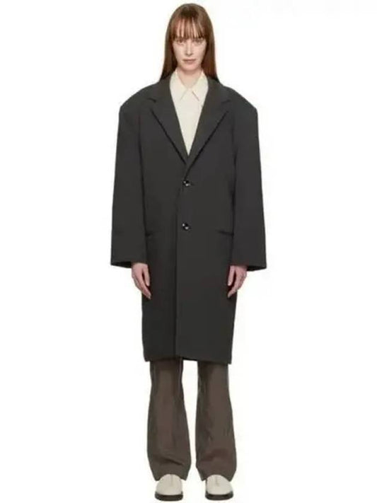 Single button coat ash black CO185LF842BK98 - LEMAIRE - BALAAN 1