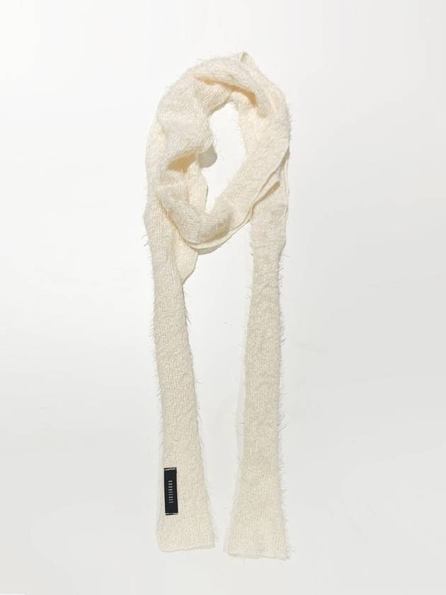 Hairly Knit Muffler Scarf_Ivory - KOOKEESEE - BALAAN 1