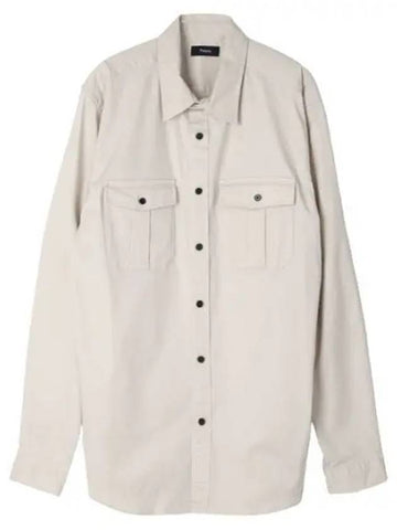 Long sleeve shirt pocket patch long sleeve shirt - THEORY - BALAAN 1