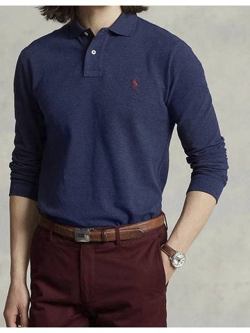 Custom slim fit navy polo shirt collar - POLO RALPH LAUREN - BALAAN 1