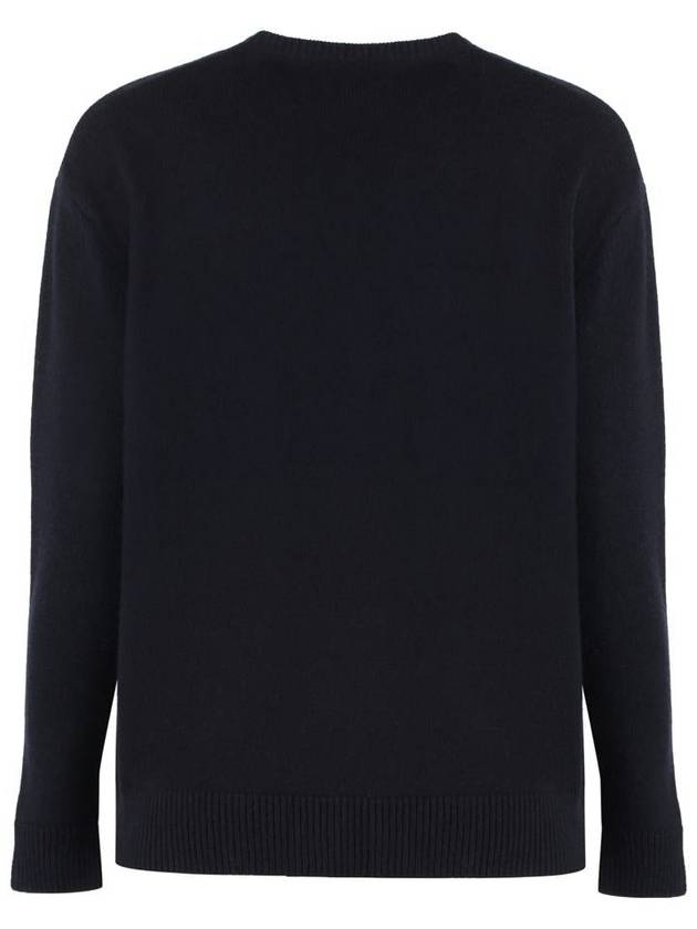 Plata wool cashmere knit top navy - MAX MARA - BALAAN 3