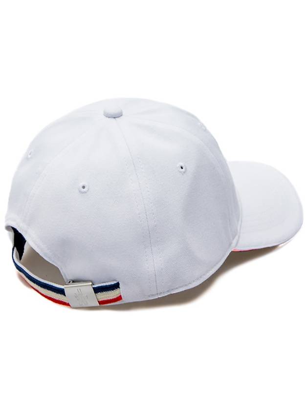 Logo Patch Back Three Stripes Baseball Cap White H1 091 3B00015 V00090 001 - MONCLER - BALAAN 3