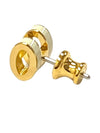 Mini Pop H Earrings Gold Gold Blanc - HERMES - BALAAN 6