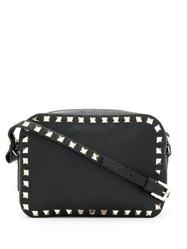 Women's Rockstud Cross Bag Black - VALENTINO - BALAAN 1