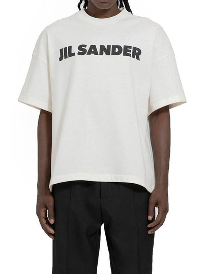 Logo Print Cotton Long Sleeve T-Shirt White - JIL SANDER - BALAAN 2