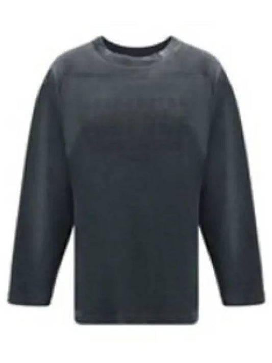 Logo Embroidered Long Sleeve T-Shirt Black - MAISON MARGIELA - BALAAN 2