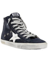 Leather Francy High Top Sneakers Night Blue - GOLDEN GOOSE - BALAAN 3