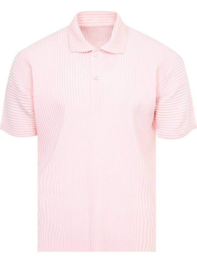 Homme Plissé MC May Knit Polo Shirt Pink - ISSEY MIYAKE - BALAAN 2