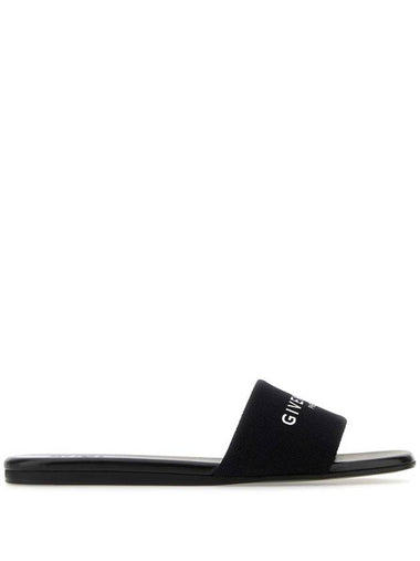 4G Logo Print Slippers Black - GIVENCHY - BALAAN 1