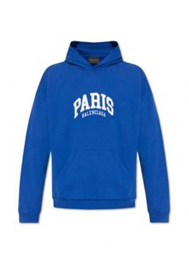 Cities Paris Oversized Hoodie Blue - BALENCIAGA - BALAAN 2