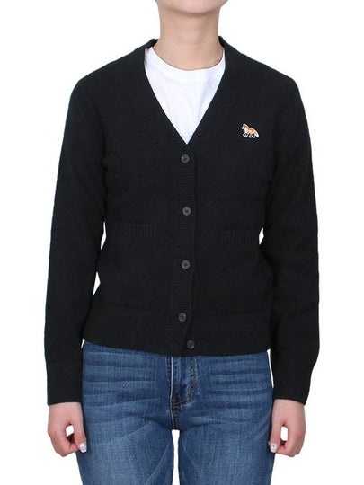 Baby Fox Patch Boxy Cardigan Black - MAISON KITSUNE - BALAAN 2