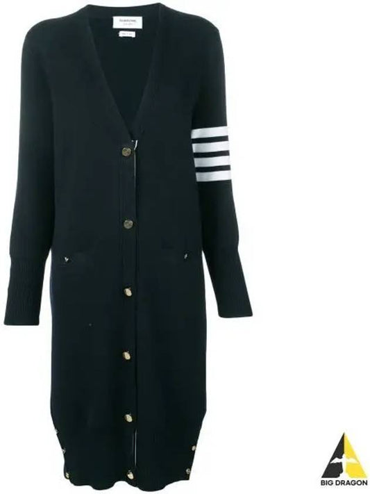 Milano Fine Merino Cardigan Navy - THOM BROWNE - BALAAN 2