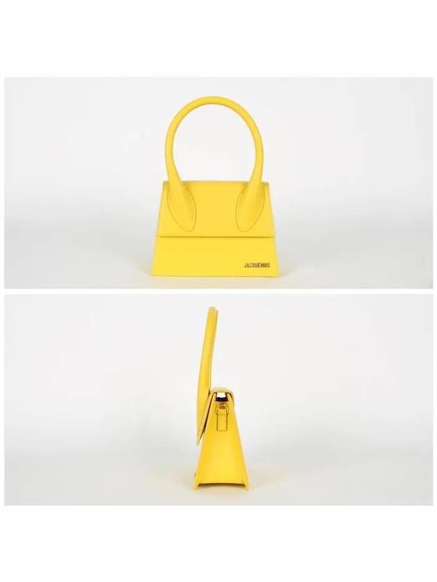 Le Grand Chiquito Leather Large Tote Bag Yellow - JACQUEMUS - BALAAN 3