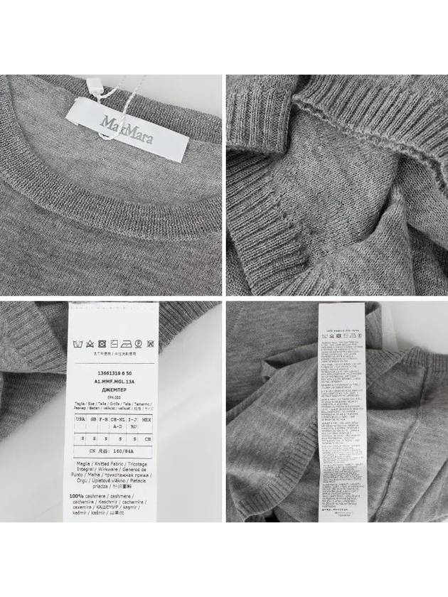 Women's Marmo Cashmere Knit Top Gray - MAX MARA - BALAAN.