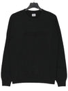 Embroidered Logo Sweatshirt Black - CP COMPANY - BALAAN.