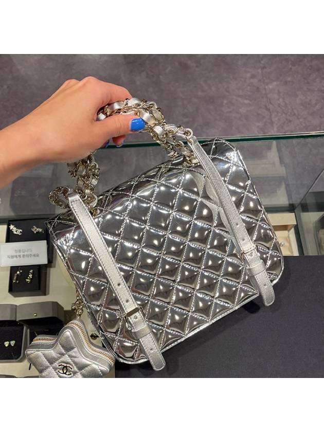 Backpack Metallic Star Bag Silver Flap - CHANEL - BALAAN 3