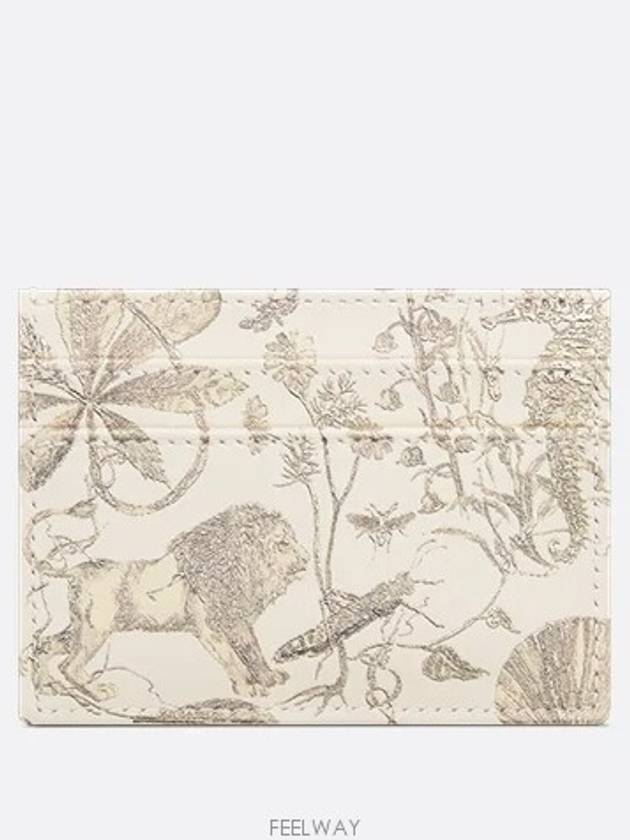 Dior Caro Freesia Card Wallet Latte Calfskin - DIOR - BALAAN 3