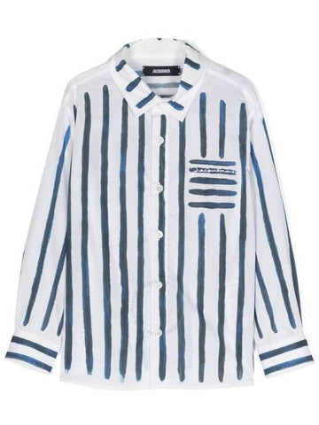 Jacquemus Boys La Peinture Stripe Cotton Shirt Size 10Y - JACQUEMUS - BALAAN 1